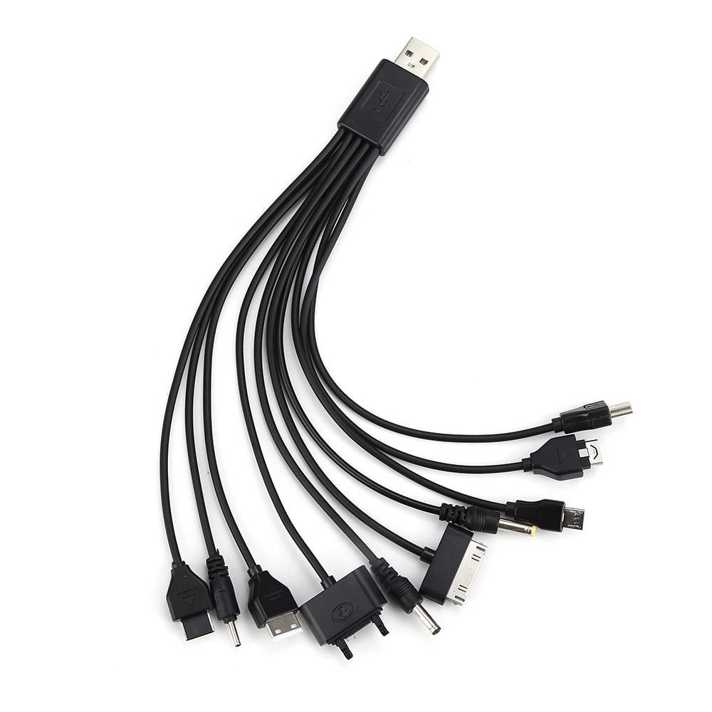 Crawl Walk Ride 3 in 1 Multiple USB Stretch Charger Cord with Micro,Type C,iOS Connectors with Cell Phone Tablets More 