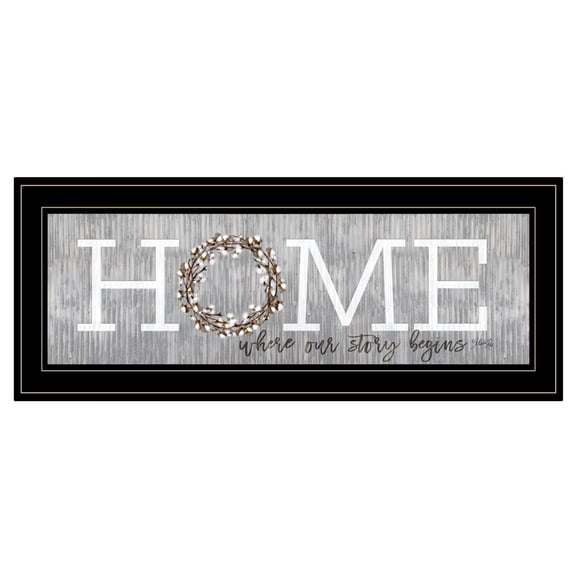 TrendyDecor4U Home - Where Our Story Begins Marla Rae Framed Print MAZ5016-704G