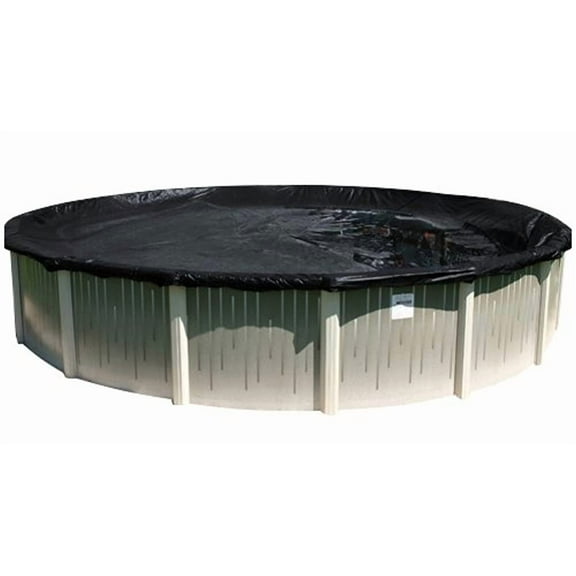 Buffalo Blizzard Micro Mesh Black Winter Cover for 33 Foot Round Above Ground Swimming Pools 3 Foot Additional Material Allows Rain or Melted Snow to Pass Through Leaving Debris Behind