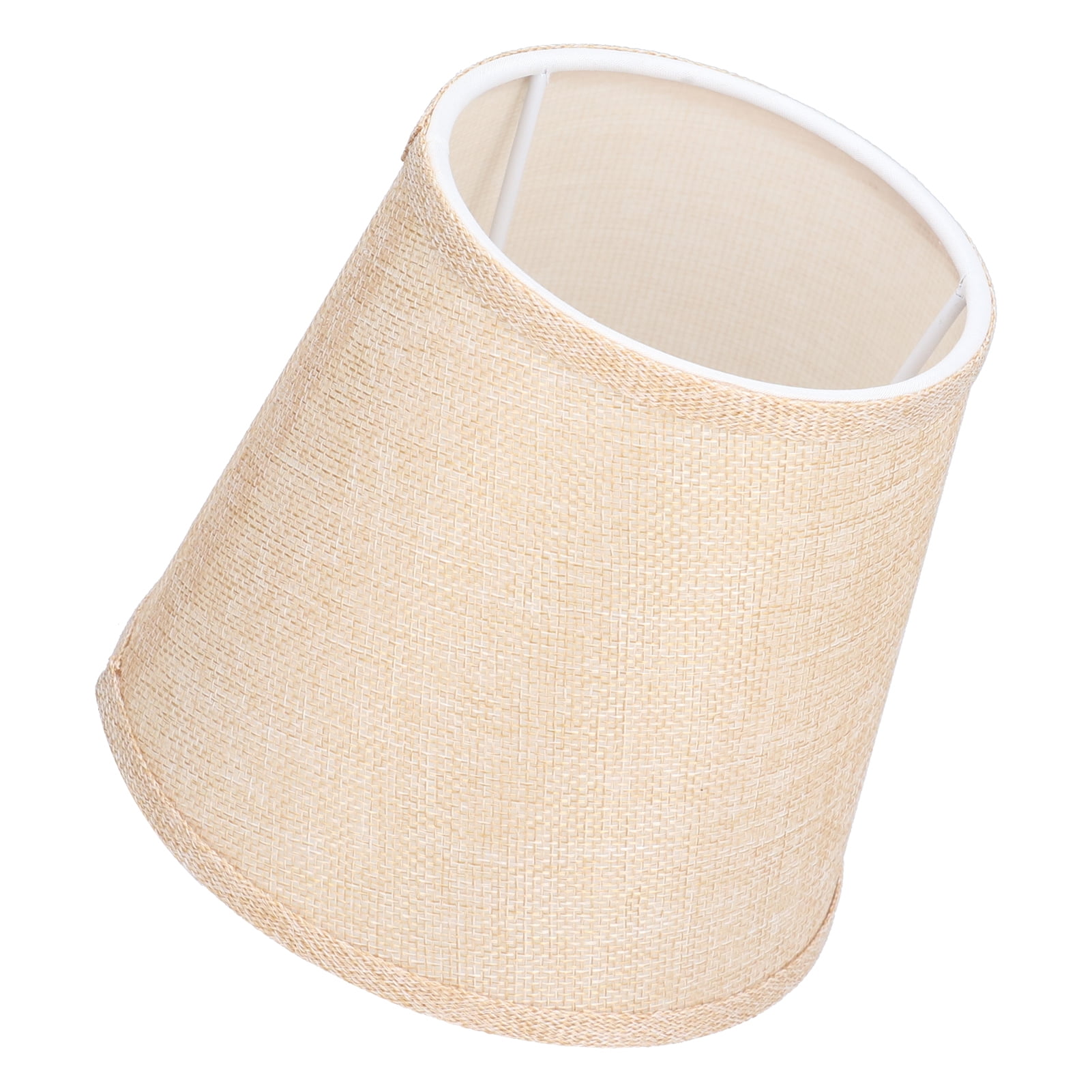 NFTIGB 6 Pieces Fabric Lamp Shades Household Modern E14 Clip On Lampshade Replacement Cover for Chandeliers Wall Table Floor Lamps, Apricot, 5.5 inches / 14 cm Height