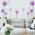 thumbnail image 5 of Safeglitz Peel-And-Stick Birds & Butterfly Vinyl Wall Decals–Colorful Garden-Themed Stickers, Decorates Living Rooms, Bedrooms, And Walls,Purple Dandelion Butterfly Wall Sticker, 5 of 6