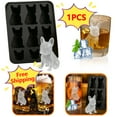 thumbnail image 2 of FeiFu Puppy Shape Silicone Ice Tray Dog Mold Food-Grade Non-Stick Flexible Ice Maker for Cocktails Whiskey Beer Home Bar Kitchen Gadget, 2 of 8