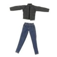 thumbnail image 1 of HILABEE 1/12 Scale Female Miniature Jacket Suit, Figure Leather Coat Suit, DIY Accessory, 1 of 9