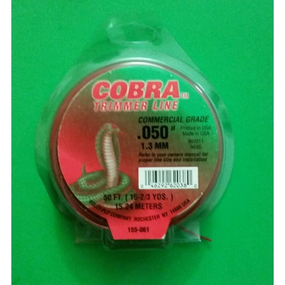 Professional .050" Round Trimmer Line - 50ft Red String Trimmer Replacement Line - USA Made