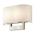 thumbnail image 6 of 42933-91 Livex Lighting 2 Light Medium ADA Wall Sconce In Contemporary Style-9 Inches Tall and 13 Inches Wide-Brushed Nickel Finish, 6 of 15