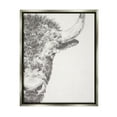 thumbnail image 3 of Stupell Industries Rural Bison Animal Drawing Detailed Graphite Wildlife Drawing Print Luster Gray Floating Framed Canvas Print Wall Art, Design by Ethan Harper, 3 of 5