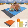 thumbnail image 3 of Colchoneta de Camping Eigraketly a prueba de humedad Rectangular antidesgarro naranja y gris, 3 of 6