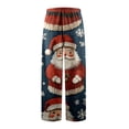 thumbnail image 5 of Gunia Girls Flannel Pajama Pants Santa Claus Autumn Winter Christmas Cute Cartoon Print Casual Home Long Pants Pjs Cosy Loungewear Soft Sleepwear 8-9 Years, 5 of 5