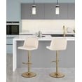 thumbnail image 2 of Toriano Adjustable Bar Stool, Gold Bar Stools, Bar Chairs, Swivel Bar Stools, Bar Stools Set of 2, 2 of 6