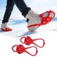thumbnail image 2 of Tacos de tracción universales antideslizantes de silicona de 5 puntos para zapatos, antideslizantes para hielo y agarre para senderismo, caminatas, escalada y (4 estilos, código S), 2 of 4