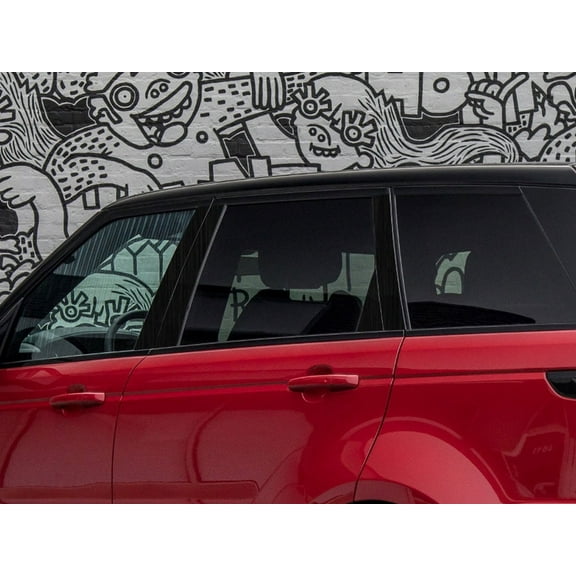 Rvinyl Pillar Post Trim Aluminum Brushed Black Fit Land Rover Range Rover Sport 2014-2021