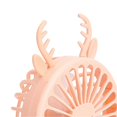 thumbnail image 3 of Stroller Fan with Flexible Tripod Clip On Battery Operated 3 Speed LED Lighting Cartoon Deer Horn 360 Degree Rotating Pink, 3 of 5