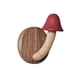 thumbnail image 3 of Ganchos de pared de madera, gancho sin perforaciones, perchero para toallas y ropa, perchero de madera para puerta trasera Rojo, 3 of 9