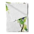 thumbnail image 2 of Vineyard Soft Flannel Fleece Throw Blanket, Swirled Leaves Freshness Fruit Garden Harvest Season Wine Growth Theme Print, Cozy Plush for Indoor and Outdoor Use, 70" x 90", Green, by Ambesonne, 2 of 5
