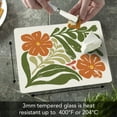 thumbnail image 7 of CounterArt Retro Floral 3mm Tempered Glass Cutting Board 10" by 8", 7 of 7