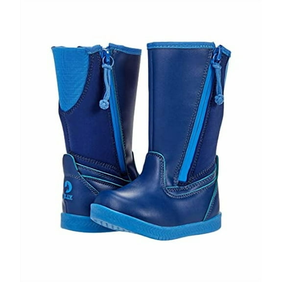 BILLY Footwear Kids Rain Boots, Navy/Royal, 8 Big Kid