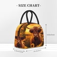 thumbnail image 2 of Balery Vintage Sunflower Cow A Bolsa de Almuerzo para Mujeres, Caja de Almuerzo, Bolsa de Almuerzo Pequeña Impermeable, Tote de Almuerzo Reutilizable con Gran Capacidad, 2 of 6