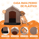 thumbnail image 2 of Casa para Perro Poli Pets Berlín Chica Café con Piso Elevado, Rejillas de Ventilación y Techo Inclinado, 2 of 6
