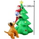 thumbnail image 3 of Papá Noel inflable navideño de 1,8 m y 6 pies que trepa al árbol perseguido por un perro, decoración para jardín y patio, decoración para exteriores, 3 of 4