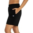 thumbnail image 3 of Champion Women's Powerblend Fleece Shorts (Black, XXL), 3 of 3
