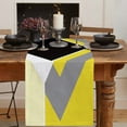 Abstract Yellow Geometric Wedding Decor Table Runners Coffee Table