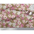 thumbnail image 2 of Soimoi Poly Georgette Fabric Cosmos Floral Printed Craft Fabric by The Yard 52 Inch Wide, 2 of 3