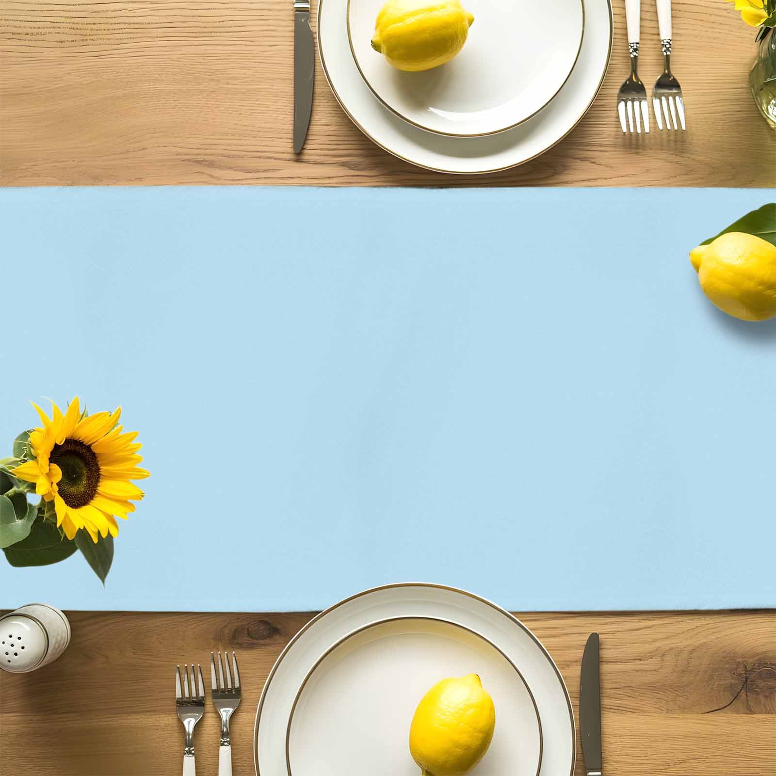 Summer Idyllic Sunflower Daisy Butterfly Table Runner 90 Inches Long, Watercolor Flower Table Runners Tabletop Scarf Kitchen Dining Tables Decoration for Home Party Indoor Outdoor