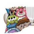 thumbnail image 2 of Manta de dibujos animados de Toy Story, súper suave, acogedora y cálida manta de felpa para niños y niñas, mantas de franela ligeras y difusas para sofá, cama, viajes, camping, regalos de 40 x 30, 2 of 8
