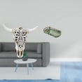 thumbnail image 2 of Escultura De Cabeza De Toro Tribal Para Colgar En La Pared, Adorno Artístico Para Oficina, Casa De Campo, Dormitorio Con Bandeja Para Servir Comida, Tocador De Baño, Bandeja De Frutas,, 2 of 8
