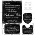 thumbnail image 4 of Black Spellbook Shower Curtain Set Home Bathroom Set with Shower Curtain and Rugs and Accessories Bathroom Decor Curtain with 12 Hooks, 4 of 7