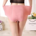 thumbnail image 3 of Women Girls Plus Size Cotton Solid Color Menstrual Period Underwear Physiological Leakproof Panties, 3 of 4
