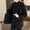 #Black, variant on Men's Solid Color Casual Velvet Jacket,Black,, XXXL