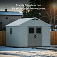 thumbnail image 4 of Patiowell 10x10ft Resin Garden Shed with Skylight & Lock, Weatherproof Outdoor Storage for Tools & Equipment, Beige, 4 of 12
