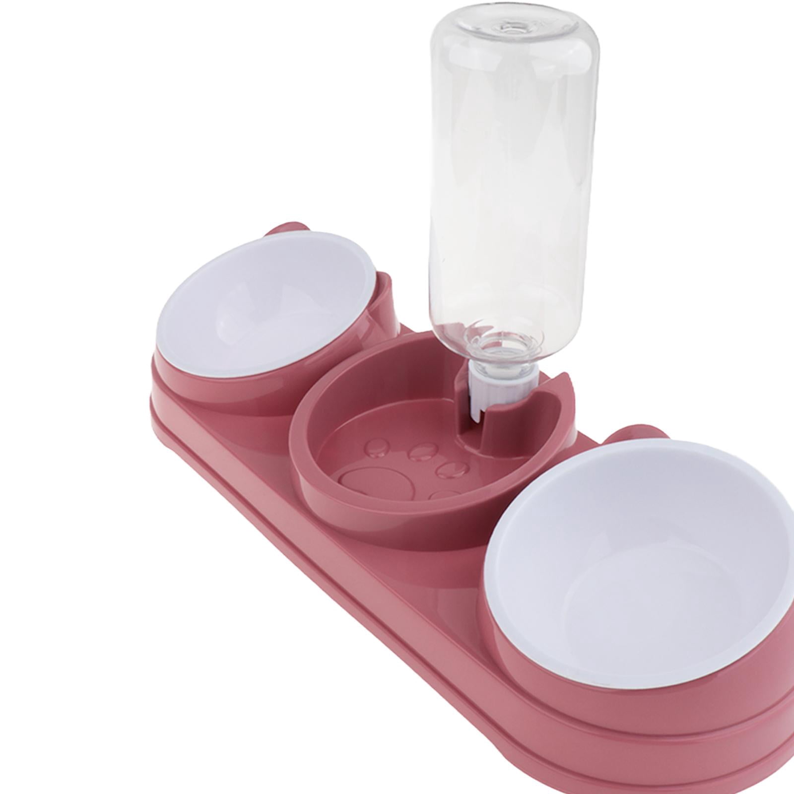 Cat Food Bowl Water Bottle Elevated Design PP Material for Feeding Indoor Kittens and Puppies
