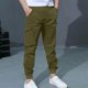 thumbnail image 4 of Cowsor Kids Solid Color Sweatpants Casual Elastic Waist Joggers Pants Comfort Loose Fit Athletic Pants Running Trousers, 4 of 7