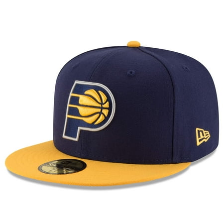 Men s New Era Navy/Yellow Indiana Pacers Official Team Color 2Tone 59FIFTY Fitted Hat