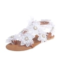 thumbnail image 2 of Sandalias planas con perlas y flores tridimensionales de girasol Wmkox8yii nm10642, 2 of 3