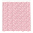thumbnail image 3 of Ambesonne Pink Damask Shower Curtain, Simplistic Floral Art, 69"Wx75"L, Pale Pink White, 3 of 5