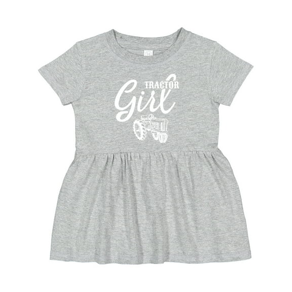 Inktastic Tractor Girl Girls Baby Dress