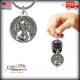 thumbnail image 3 of Dragon Flying Keychain, G009AKC, 1 1/2 inch, Viking, Norse, Pewter, Key Fob, Key Ring, Keys, Zipper Pull, Luggage Tag, Backpack, Over 300 Keychain Designs, Handmade in the USA, 100% American Made, 3 of 8