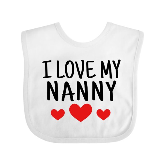 Inktastic I Love My Nanny Boys or Girls Baby Bib