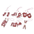 thumbnail image 1 of Naiovety Colgante de pared con Clip de de 6 piezas, decoración de Navidad, superficie lisa decorativa multiusos, colgantes para fiestas, Kits de decoración para fiestas Vino tinto, 1 of 6