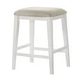 thumbnail image 2 of Taburete alto en mostrador blanco de 17 pulgadas con asiento acolchado, 2 of 5