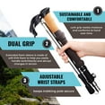 Trekology Cork Handle Trekking Hiking Poles 2pc Collapsible Walking