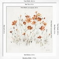 thumbnail image 5 of Art.com Wildflowers II Orange Art Print by Lisa Audit, White Frame Wall Art, 38" x 38", 5 of 5