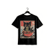 thumbnail image 1 of Playful Black Cat and Ramen anime Style Cotton T-Shirt Featuring Japanese Wave art, 1 of 6