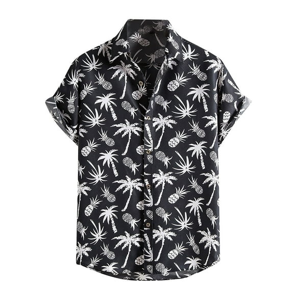 Pisexur Hawaiian Shirt for Men, Mens Button Down Short Sleeve Pullover Shirts, Lightweight Men's Shirts