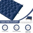 thumbnail image 2 of Kimunuk Outdoor Porch Swing Cushion, 47" X 40" X 5" Waterproof Bench Chair Replacement Cushion with 6 Ties for Patio, Blue, 2 of 5