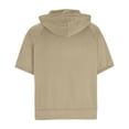 thumbnail image 4 of Wavsuf Mens Shirts Summer Zipper with Pockets Outdoor Khaki Shirts Size L, 4 of 5