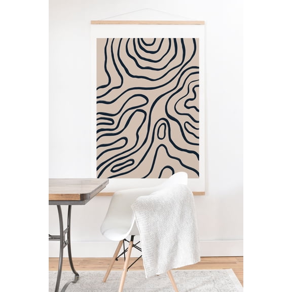 Society6 Alisa Galitsyna Topographic Map Art Print & Hanger 11" x 14"